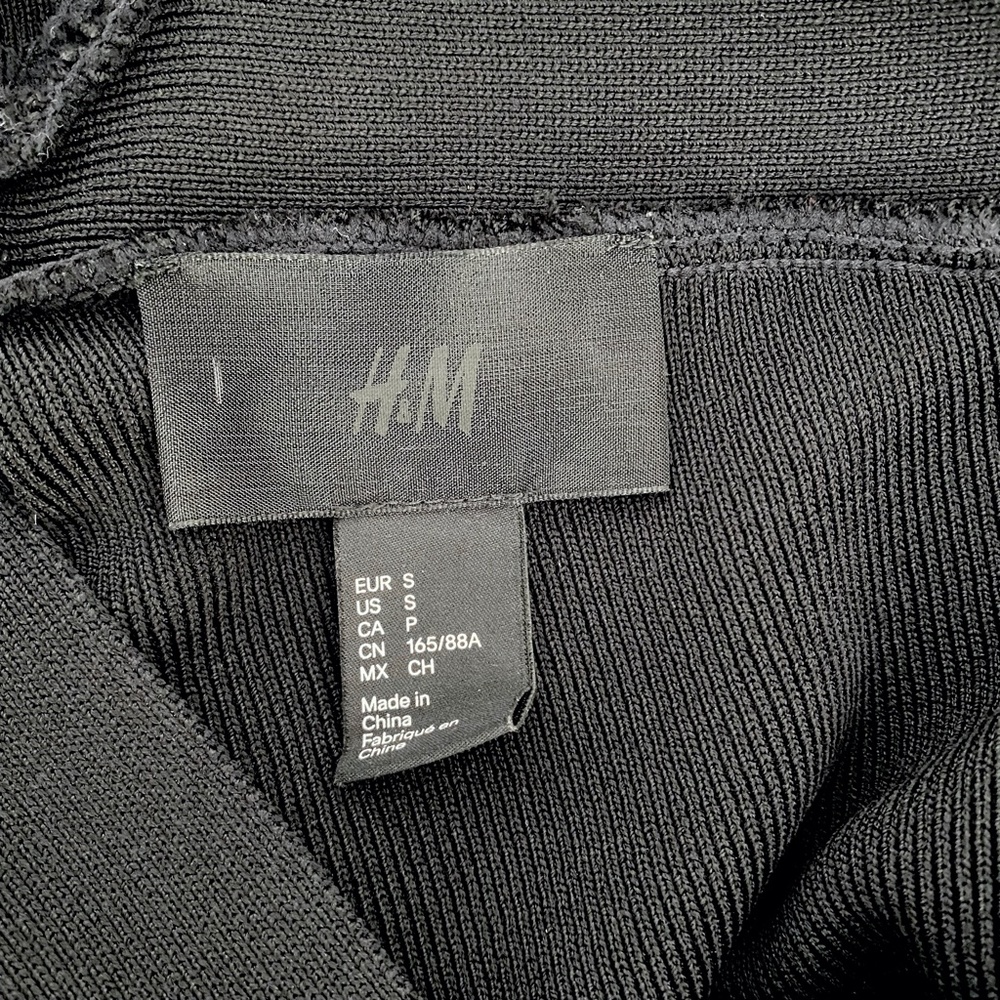 H&M Fine Knit Bodycon Black Dress - Small - Picture 7 of 7